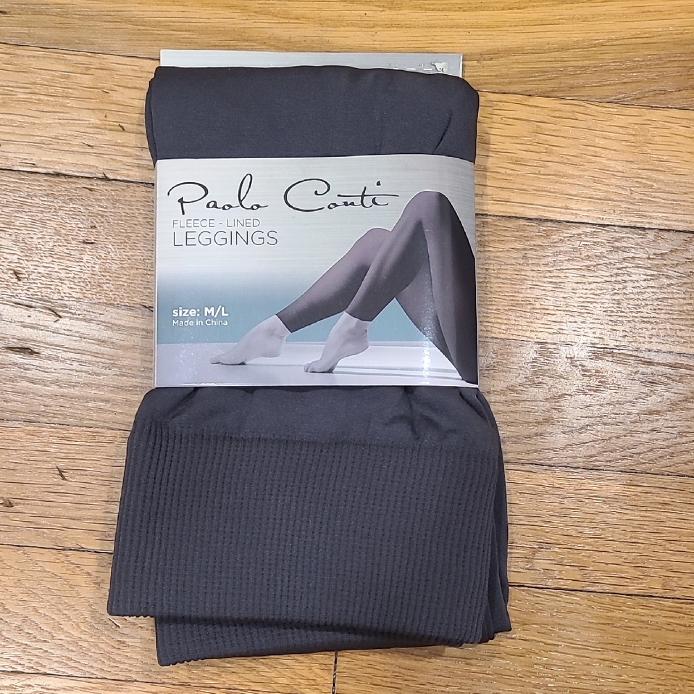 Gray Fleece-Lined Leggings